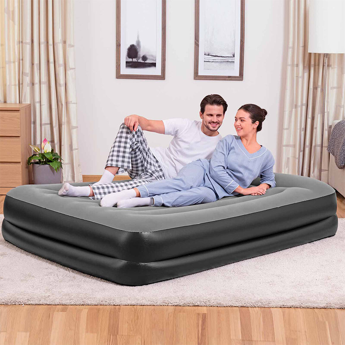 Bestway Cama Doble con Motor 203x152x46 cm Hinchable y Camping 67403
